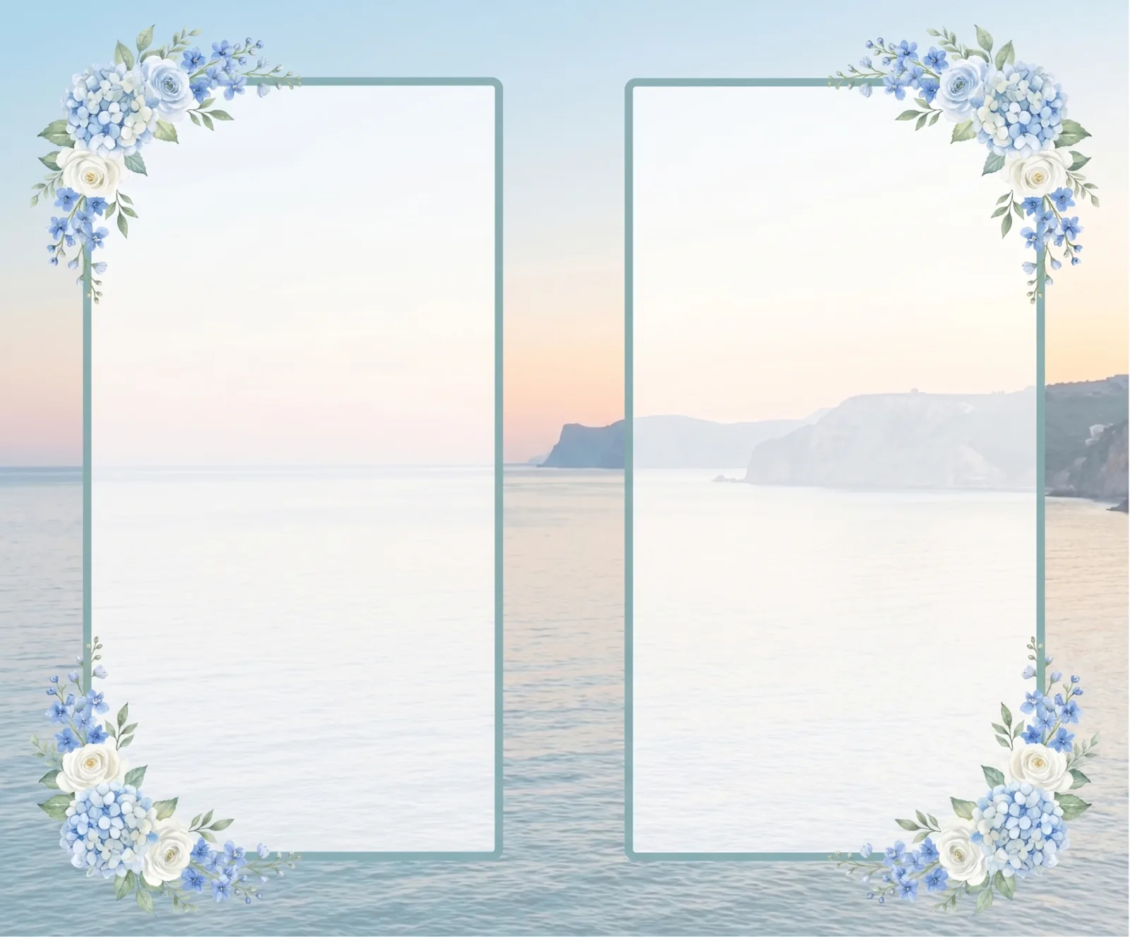 Coastal Wildflowers personalised memorial card design