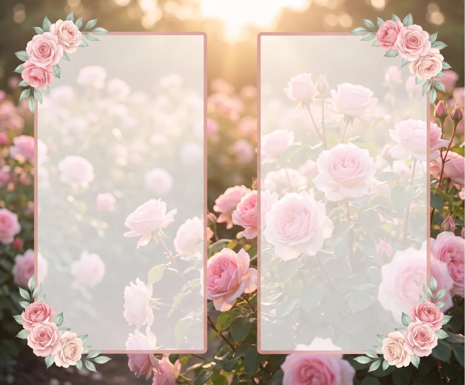 Pink Peony Sunset personalised memorial card design